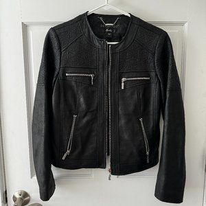 Bernardo Black Leather Jacket - Size Small